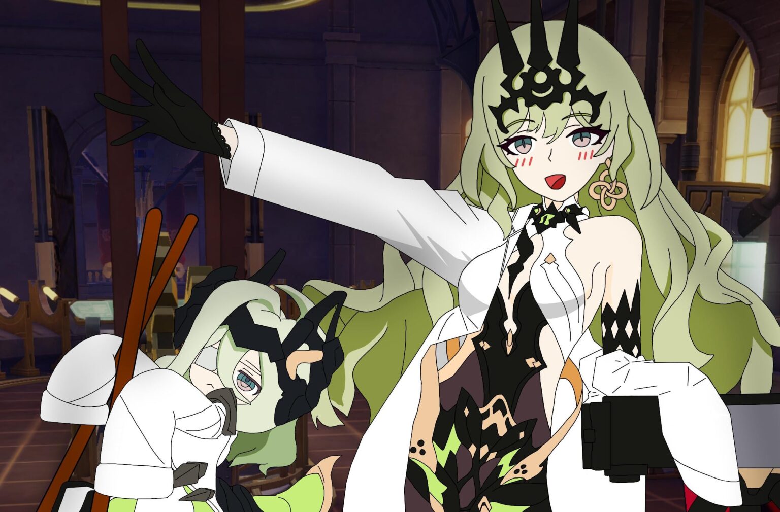 このゲームの最高の妻が新しいバトルスーツを手に入れるまでの画像、622日目：実験後