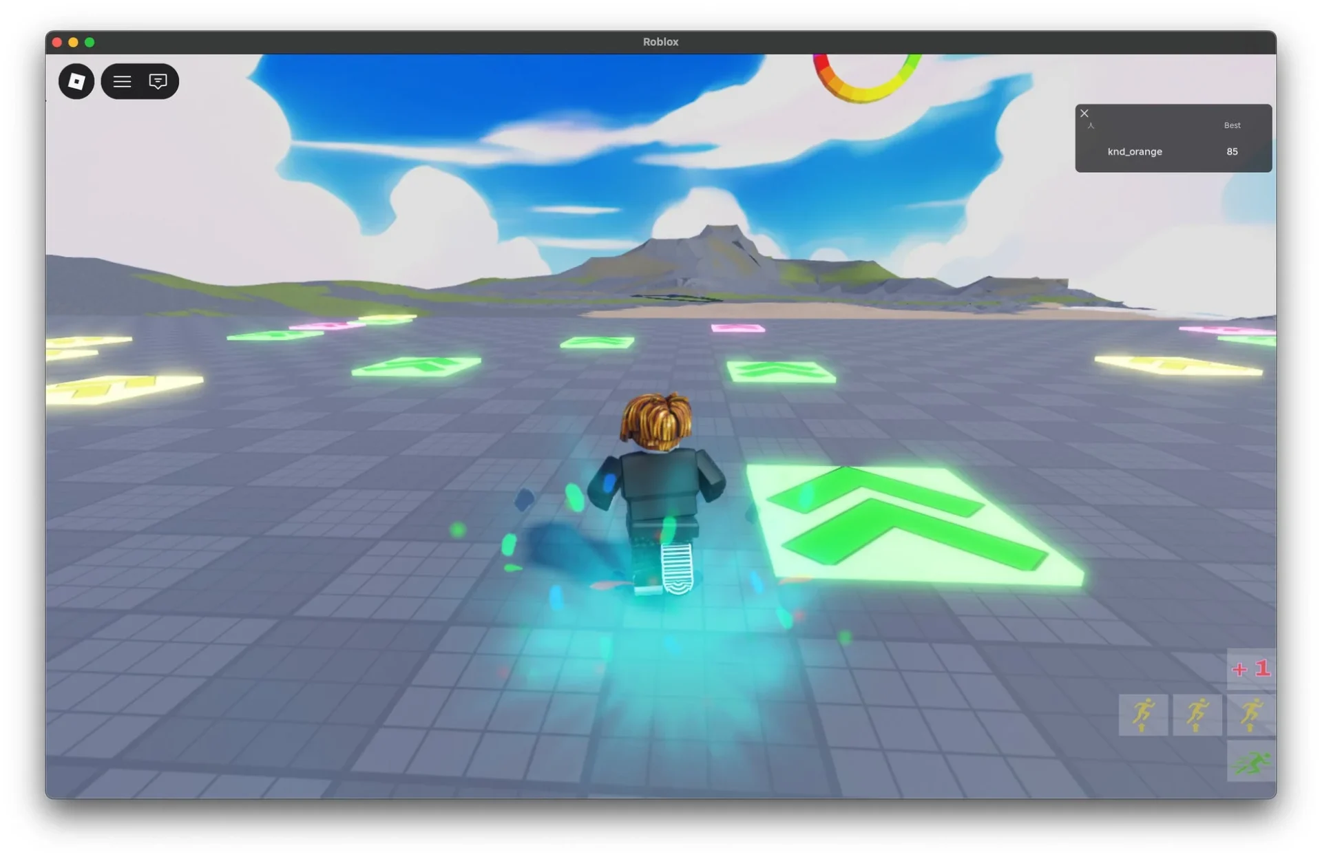 Robloxのゲーム内でキャラクターがアクションしている様子