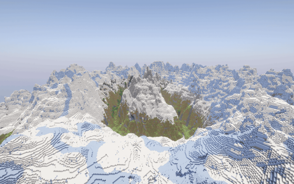 凍った峰のリングのギザギザの峰