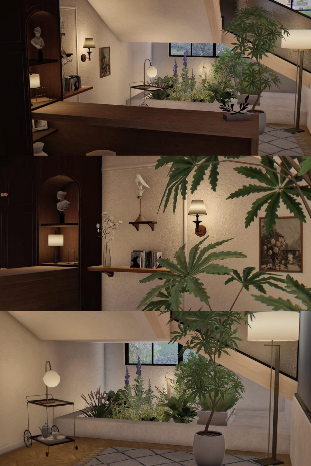 階段の下にあるビンテージ ジャパンディ バー