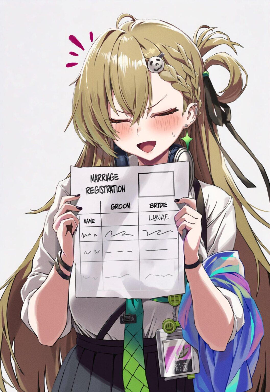 彼女にサインしてもらえますか？ (@yuneillusts)