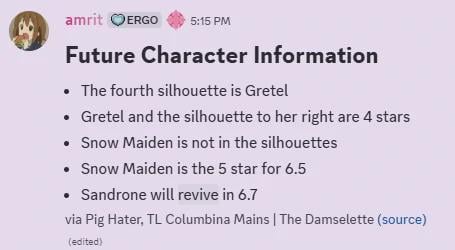 将来のキャラクター情報 (Uncle Pig Hater 経由)