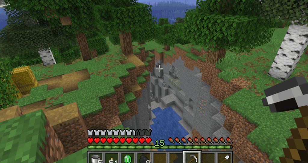 村の近くでモブスポナーを開く