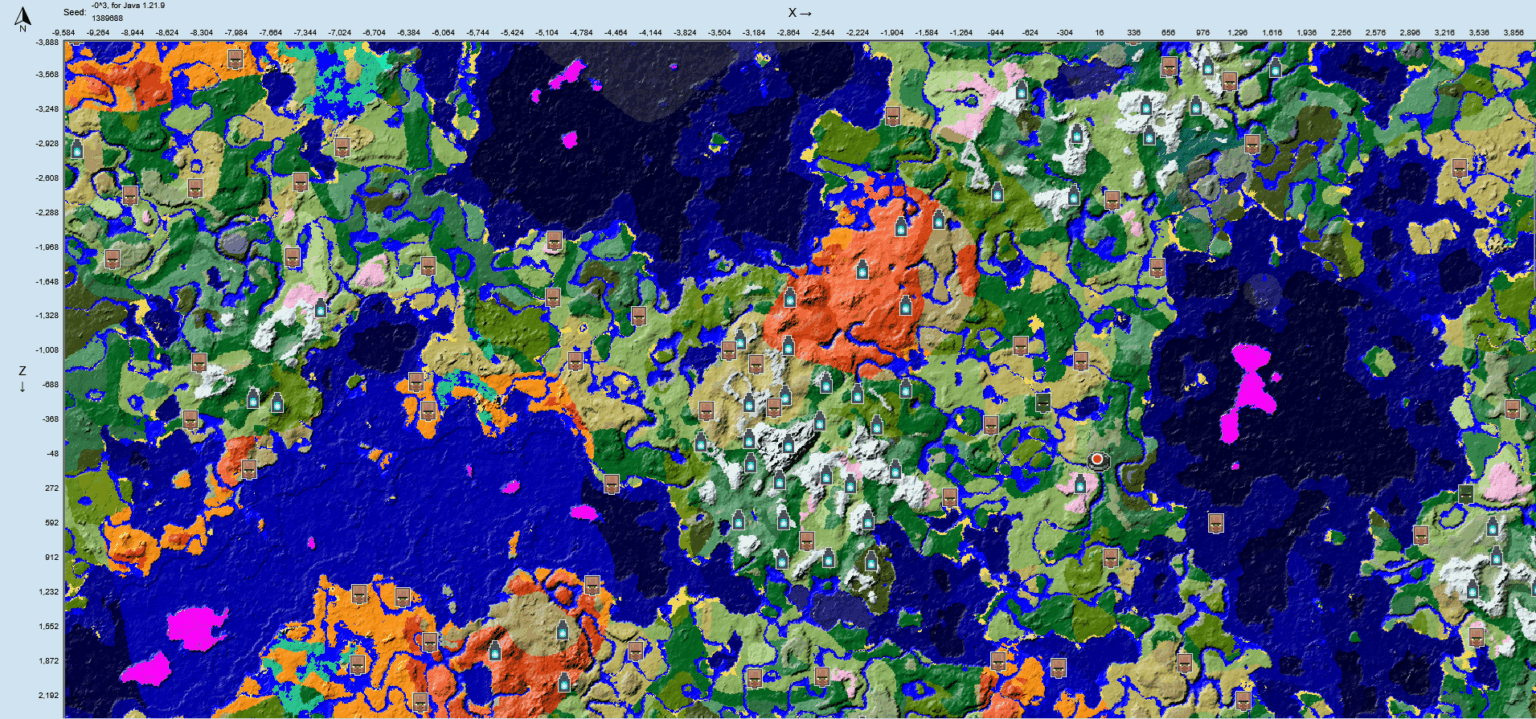 Java (1389688) まともなシードの中にたくさんの古代都市
