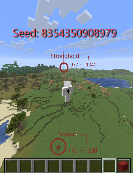 Good Survival Seed (要塞に非常に近い)