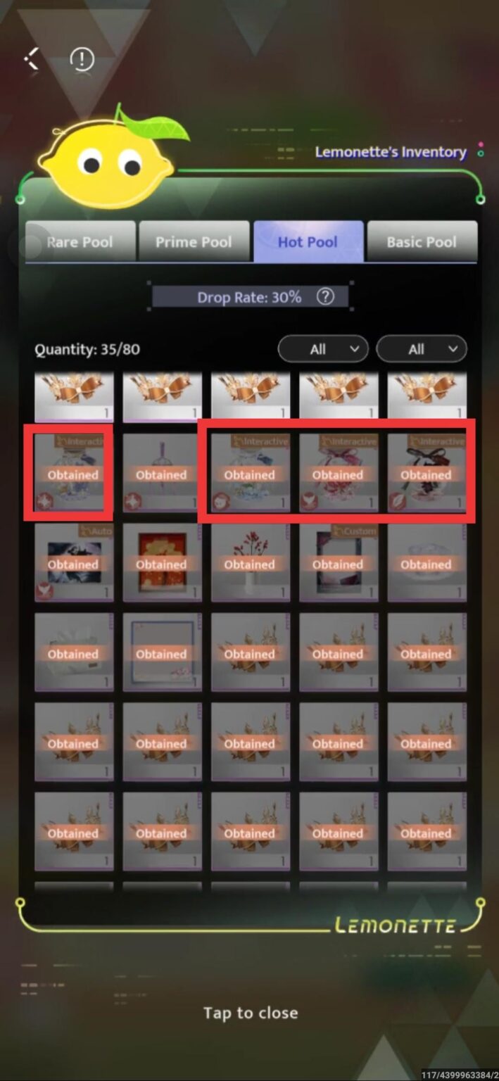 レモネットの宝庫に関するヒント