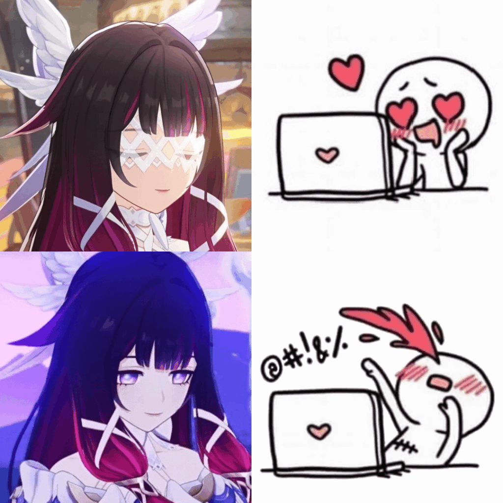 彼女の目…ああ、赤面してる 😳😭🌙