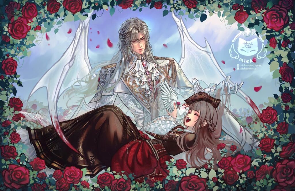 「私たちは生まれた瞬間から息を引き取るまで、必然的に同じ道を歩むことになります。」 🥀 - Sylus x MC のファンアート by 私