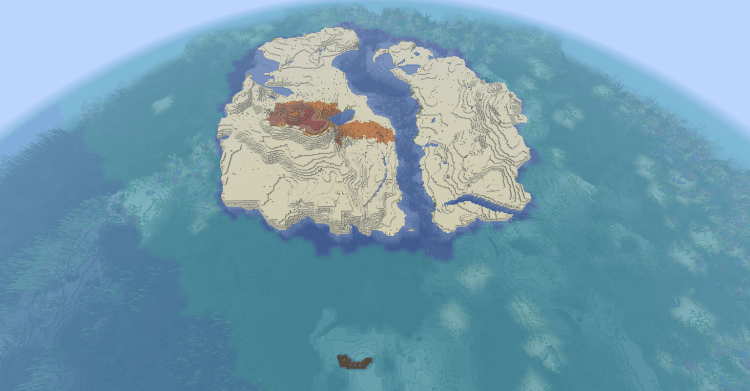 砂漠とバッドランズ島