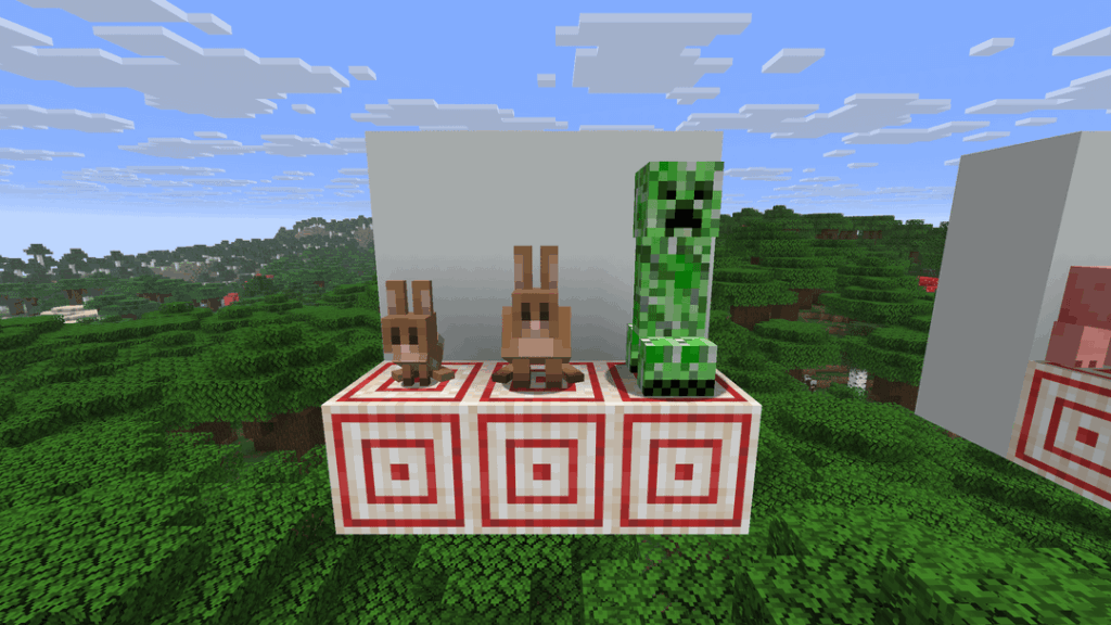 新しいウサギのモデルと古いウサギのモデル (スケール用のクリーパー)