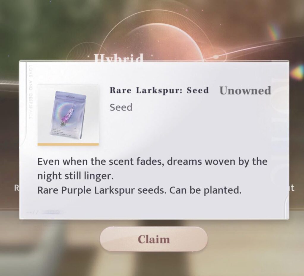 仲間の園芸ハンターに電話して、SEEDS について話したいことがあります 👩‍🌾