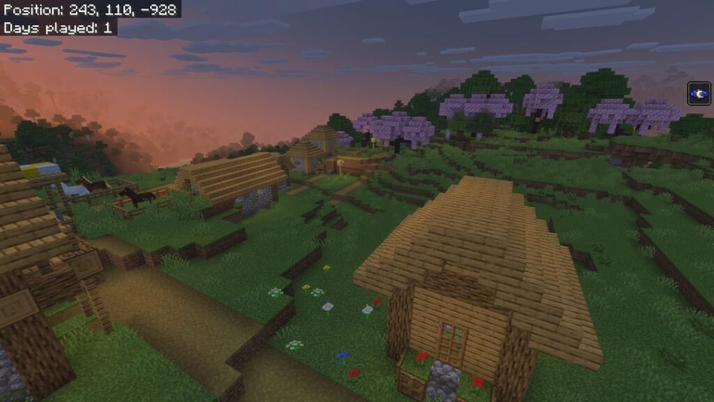 スポーンから 1000 ブロック以上離れた村の下のクレイジーなエリア