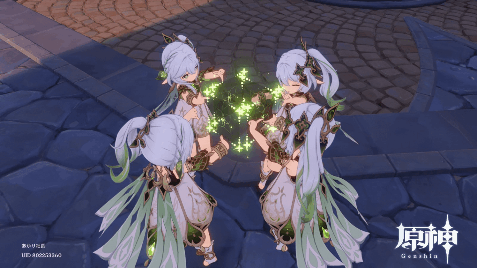 私はナヒダたちが一緒に立方体を作っているのを見ました