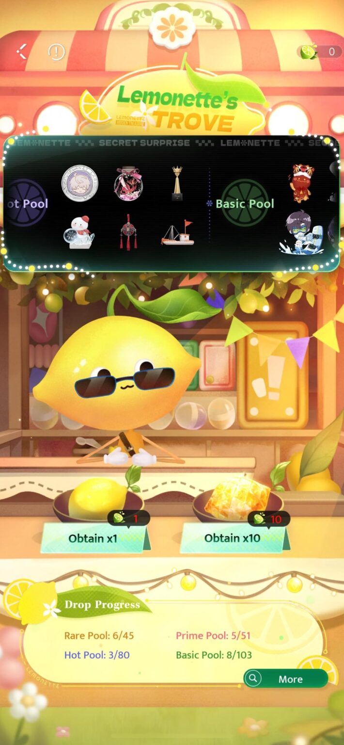 レモネットの宝庫のウィークリータスクからサワーレモンを 5 個入手できます!!!