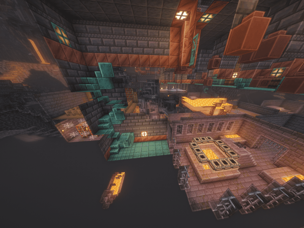 [1.21 Java] 「Glitch-Portal」: 試練の部屋を完璧に彫刻した拠点ポータル ルーム!