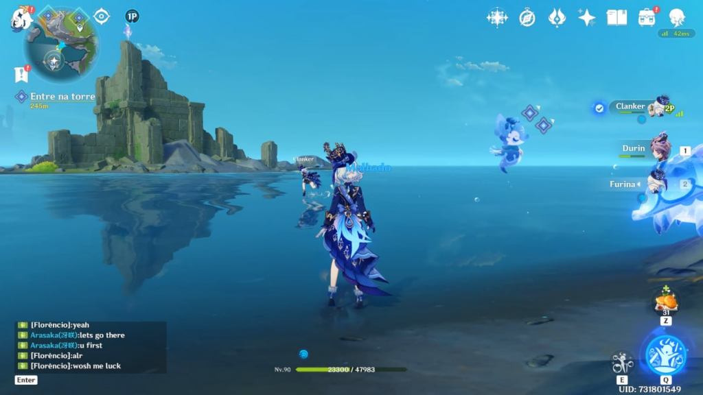 コープ: 水の上を歩けるフリナは 1 つだけです。文字通りプレイ不可能です！