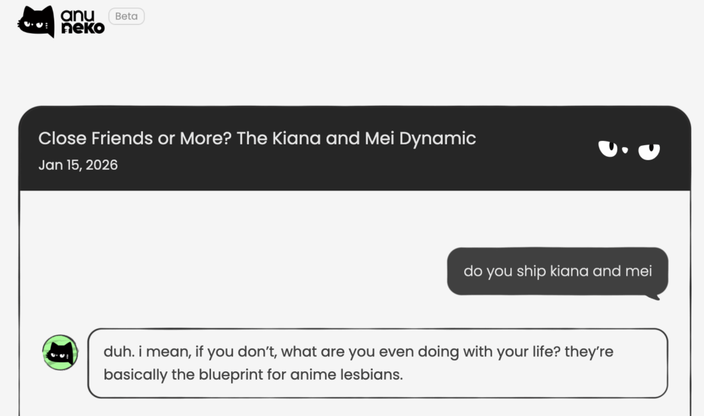 HoyoverseのAI船キアナ×メイ