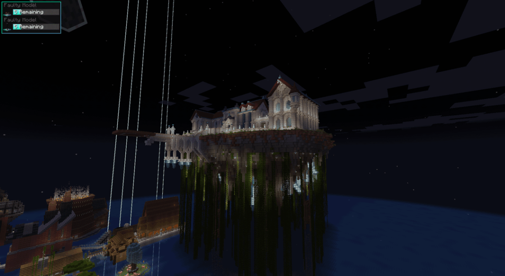 浮遊島で僕の魔法学園が進化！ (モード化されたマインクラフト)