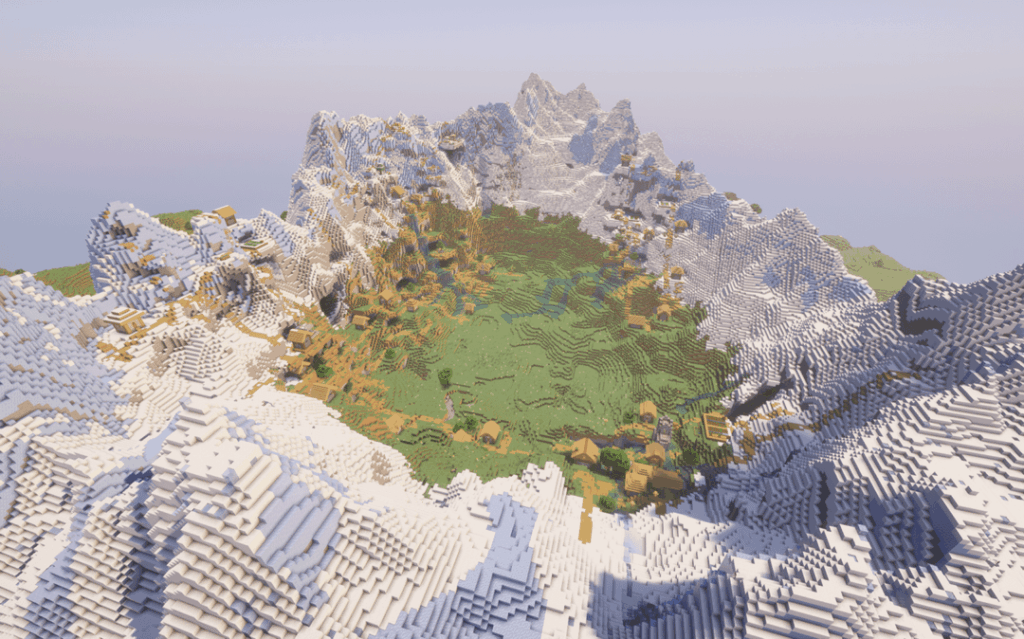 山のボウルの中にある可能な限り小さなクワッドビレッジ！