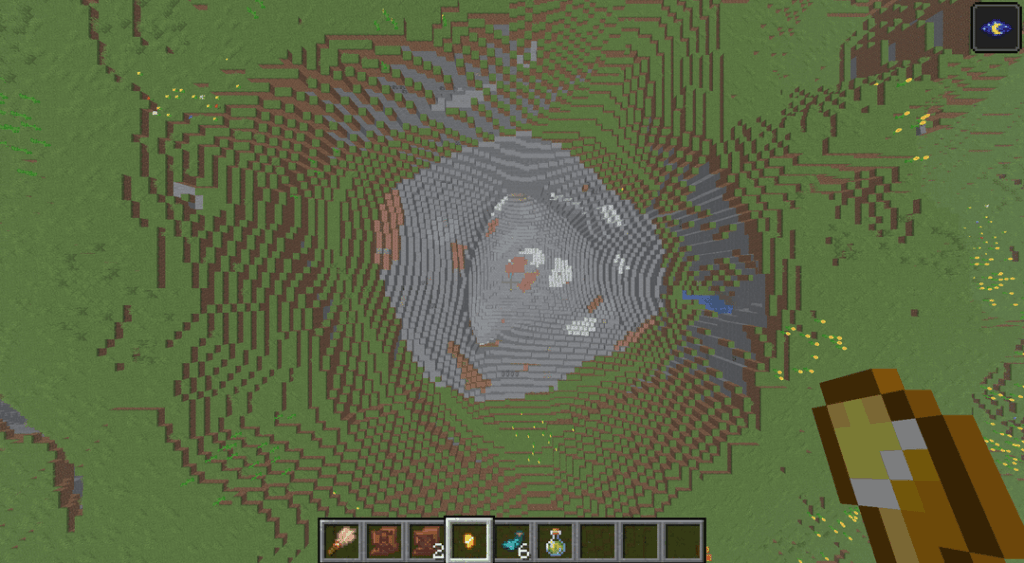 巨大なクレーター (x 3400) (java)