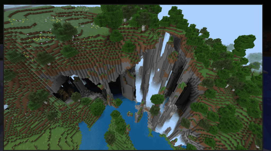 多くの巨大な洞窟があり、いくつかは露出しているクールな種子