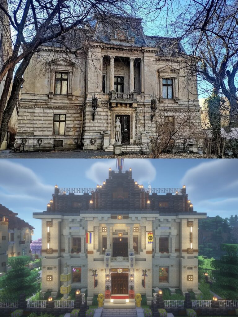 ブカレストのカーサ モンテオールを Minecraft で再現