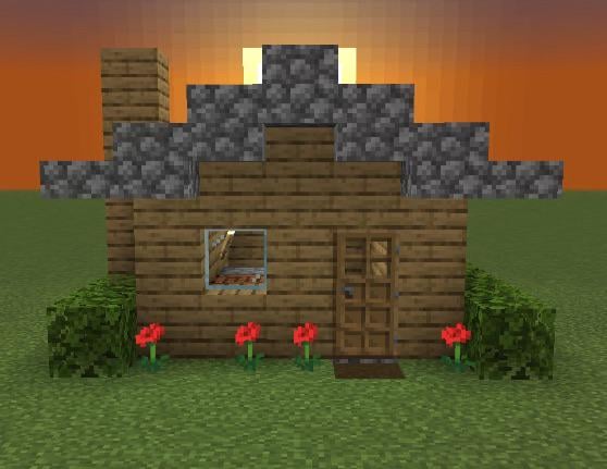 Minecraft クリエイティブで家を建てました