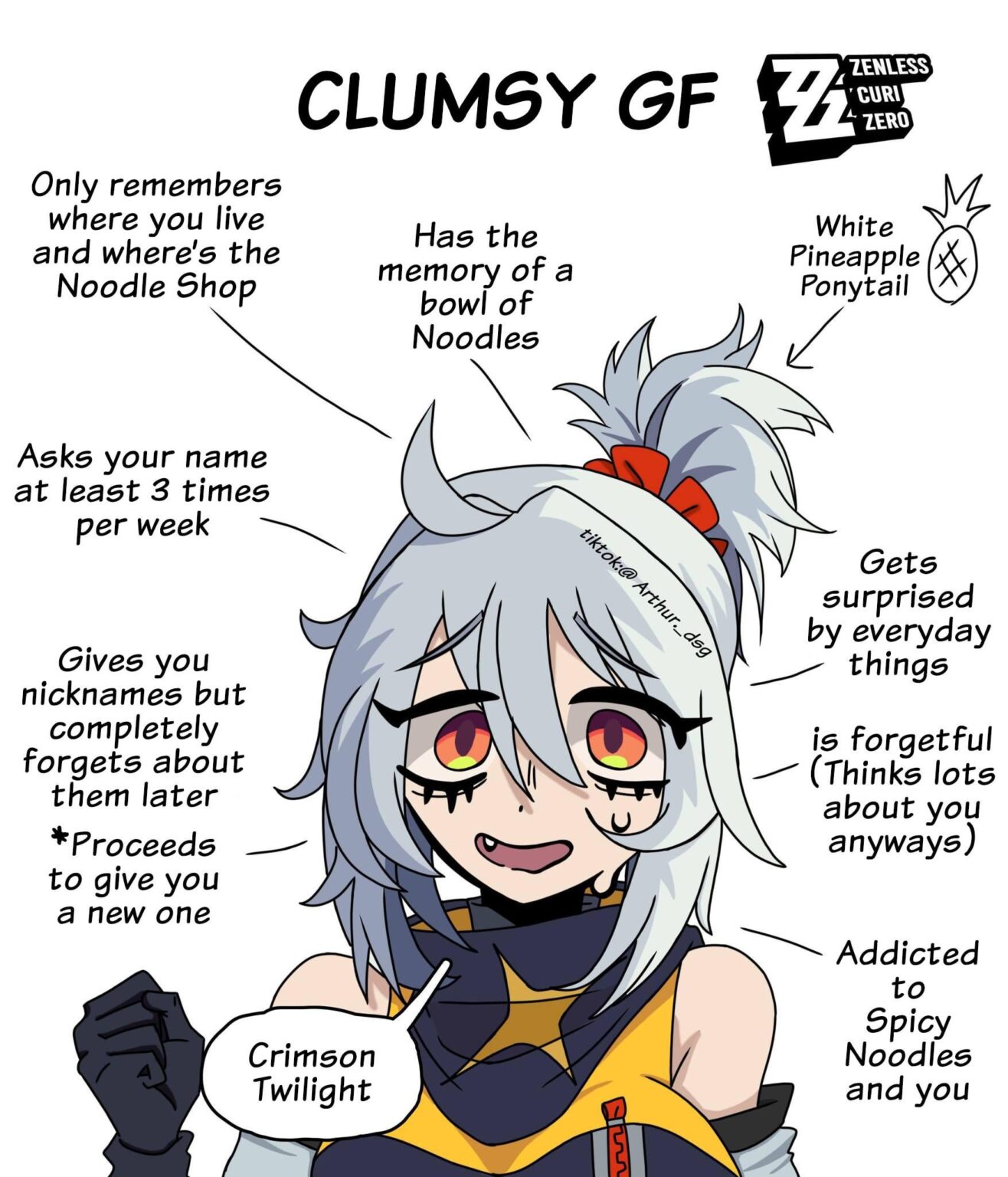 不器用な彼女 👉👈 (Arthur._dsg - Zenless Curi Zero)