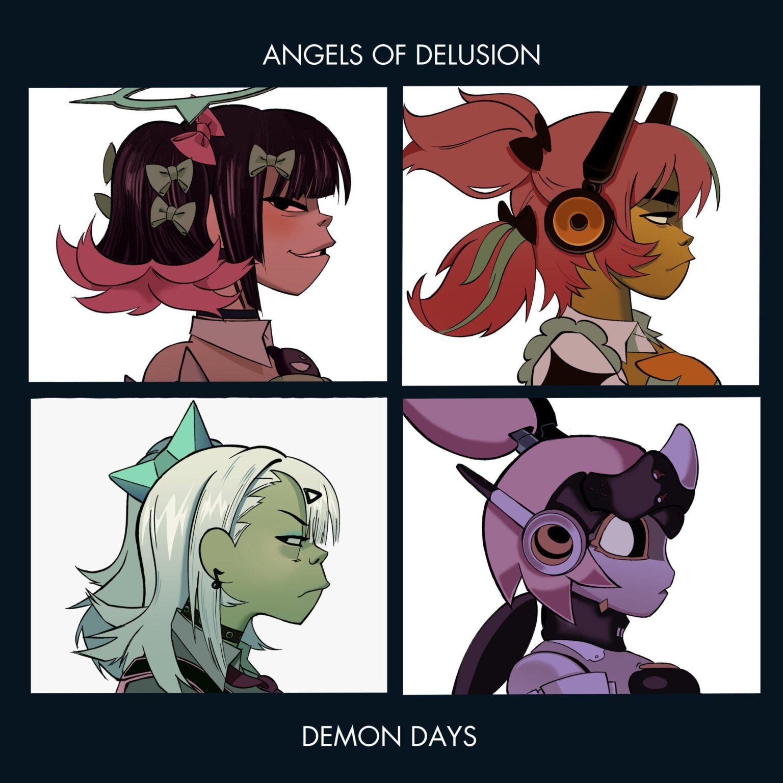 AOD X ゴリラズ (アート by @ciber_nahual)