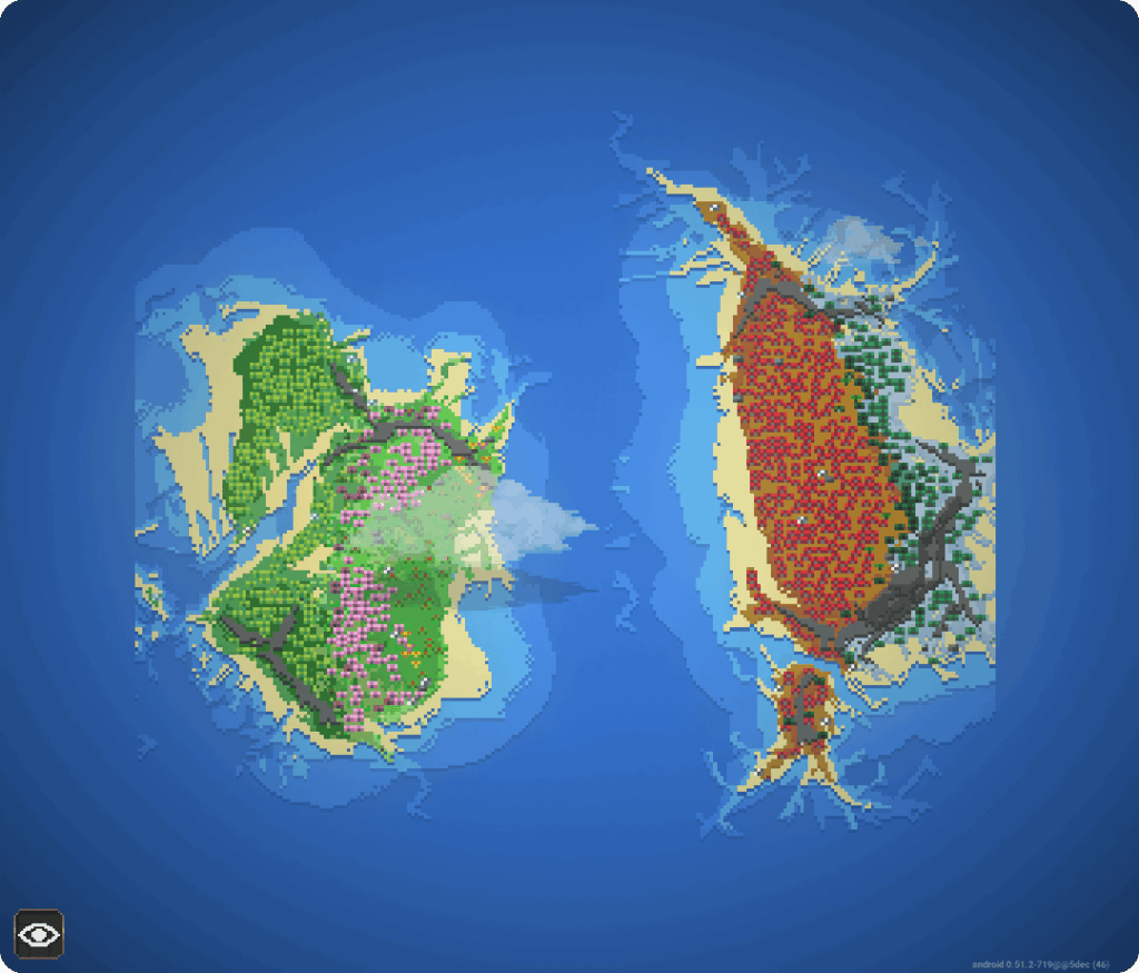 トウヒの島から海を隔てた桜の島