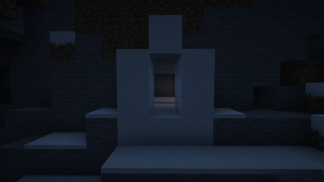 山に囲まれたイグルーの入り口 (-7785916143060232132) (X -24 Z 700)