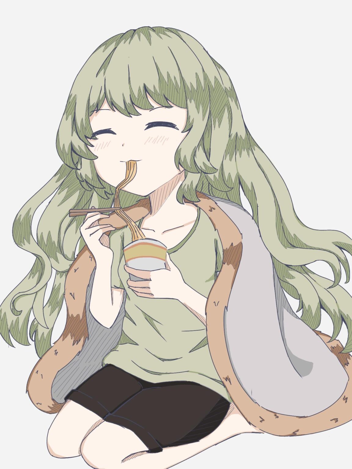 このゲームの最高の妻が新しいバトルスーツを手に入れるまでの画像 616日目：カップヌードル