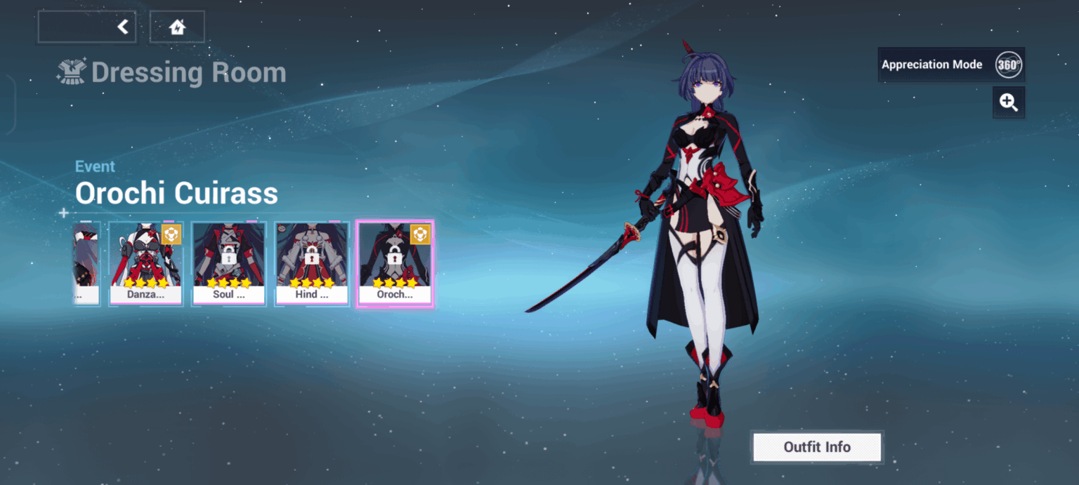 最近、退屈からシャドウ ダッシュ メイをコア レベル 4 にアップグレードしました...なぜ彼女の HoT 衣装のロックを解除できないのですか?