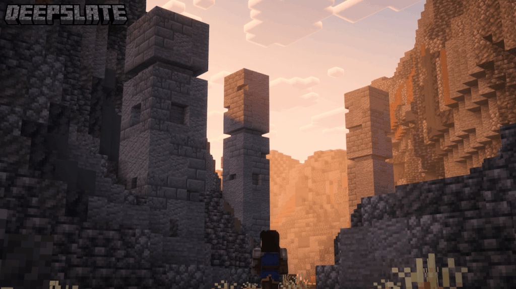 私の Minecraft シネマティック ストーリー プロジェクト Deepslate のスクリーンショット。 (すべて私が作りました)