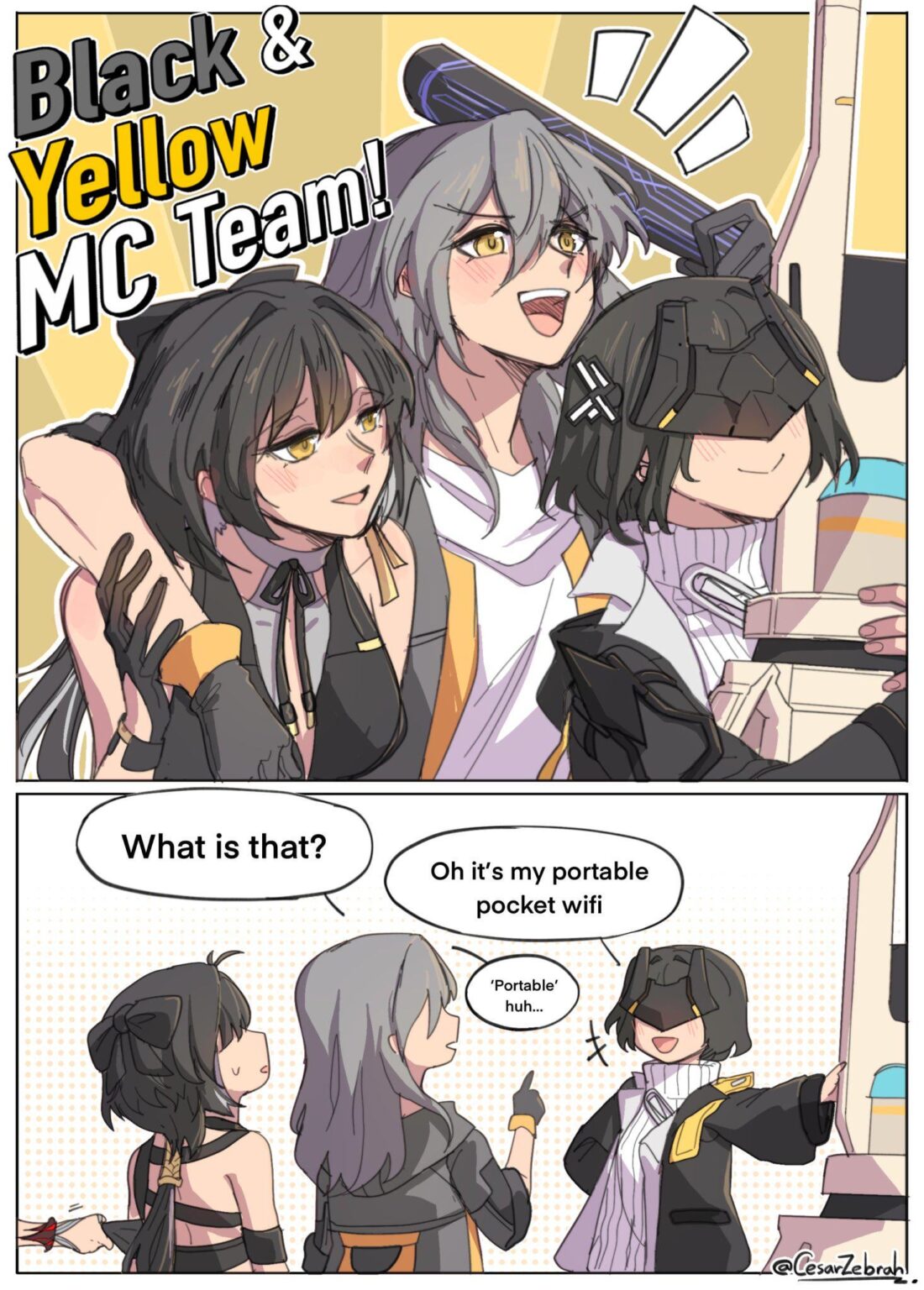 ブラック＆イエローガチャ メインキャラクターチーム (@CesarZebrah より)