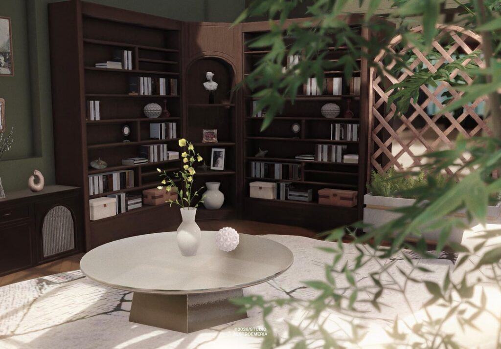 居心地の良い小さな本コーナー 📚🪴 (その他のリビングルームのショット)