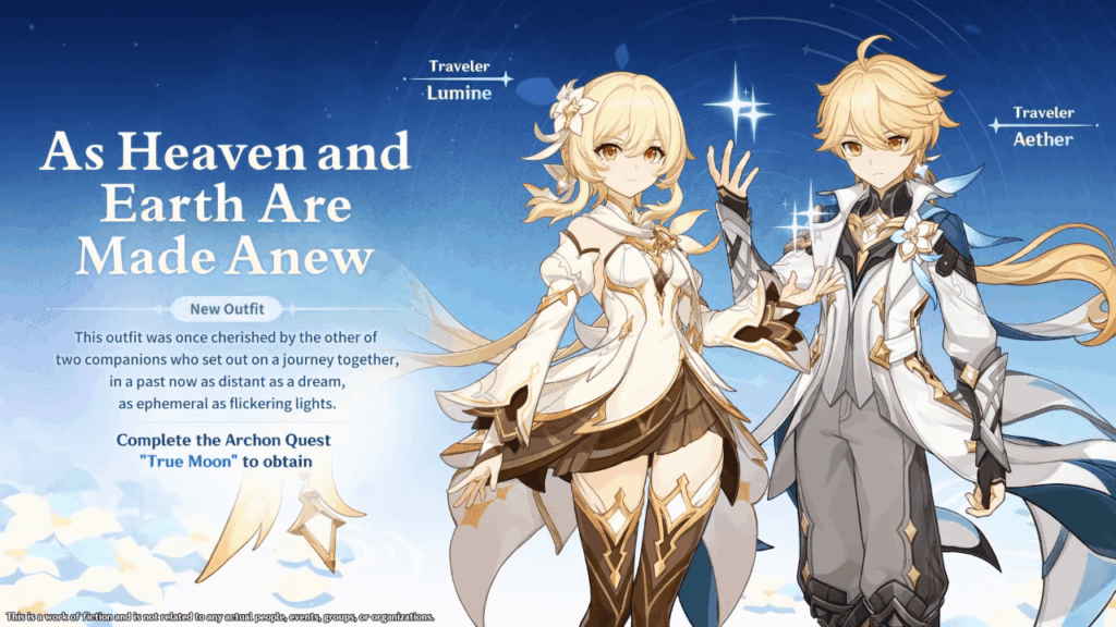 つまり、原神はメインクエストの後ろでキャラクターの衣装をロックしただけです...