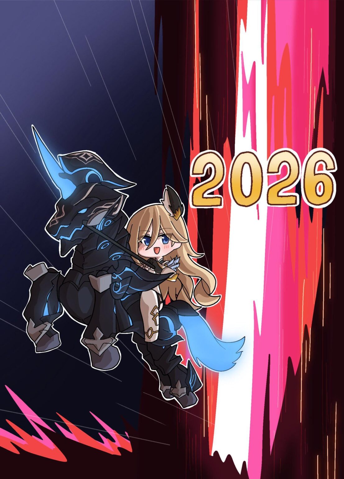 Happy New Year!🎉 (Art by: もっきょ)