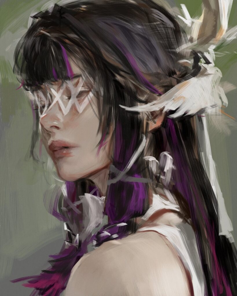 コロンビーナ描きました