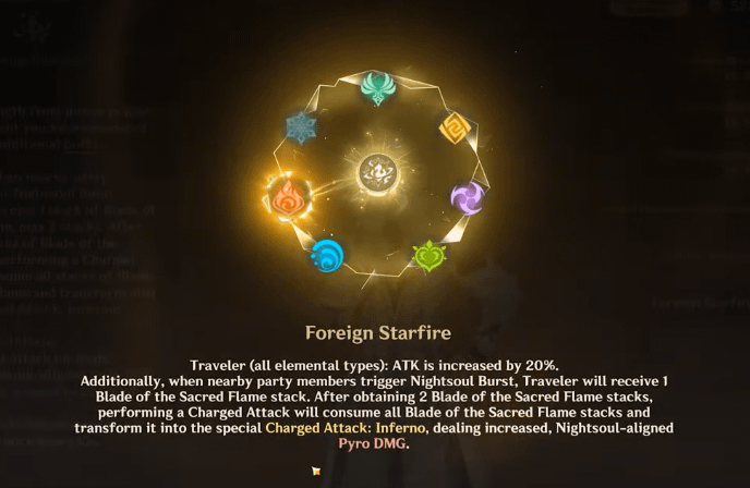 最後に、トラベラーはすべての要素をバフします