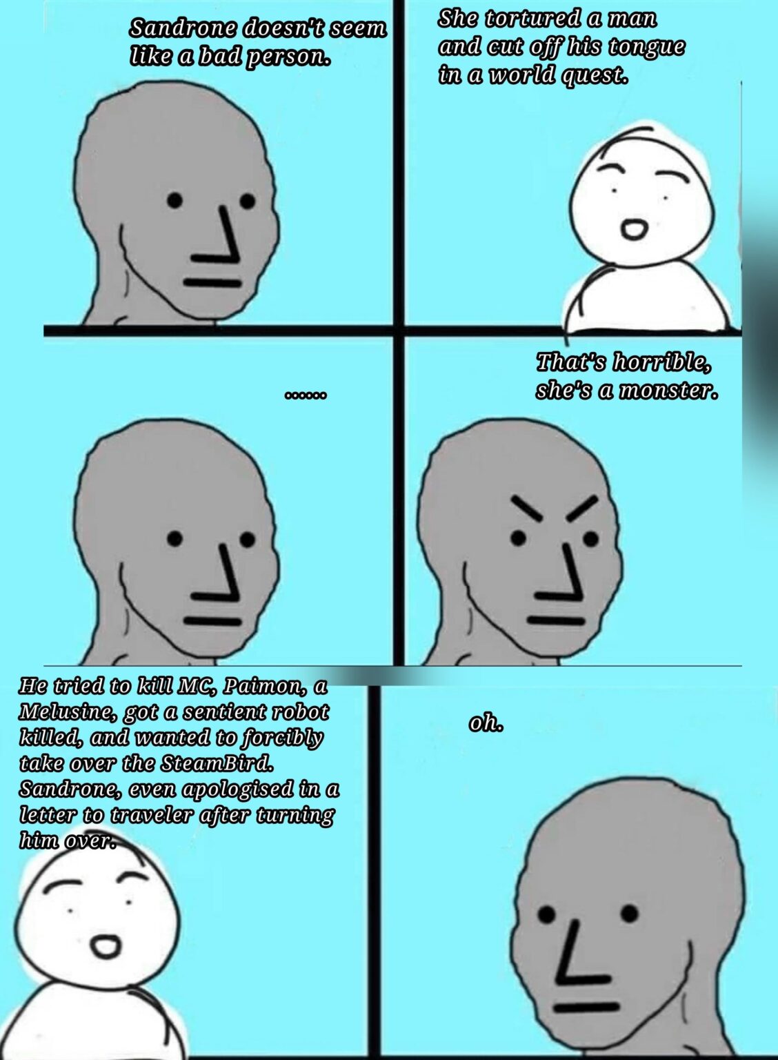 悪い人は悪い人に悪いことをします。 悪い人は悪い人に悪いことをします。