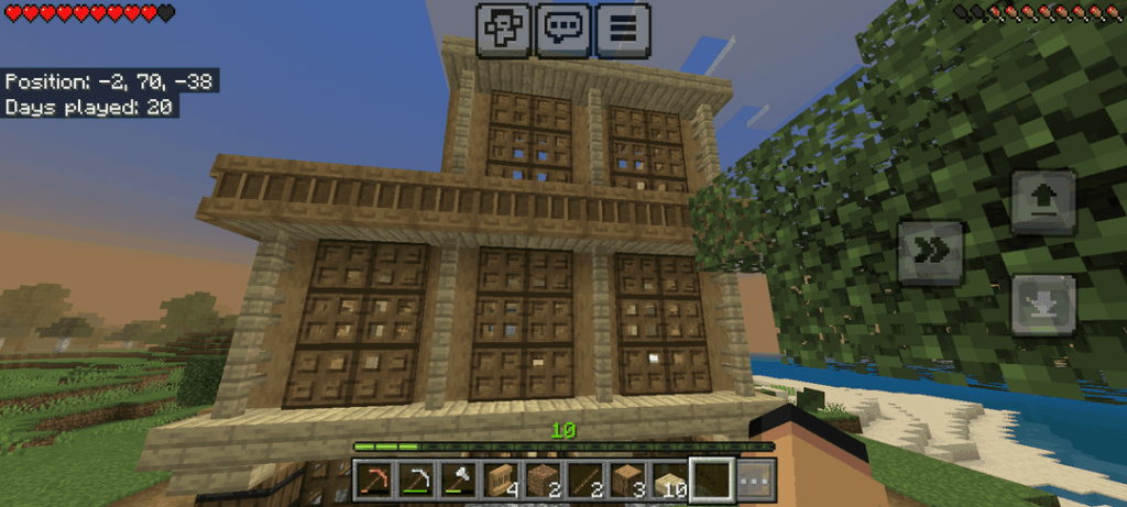 休憩を経て Minecraft を始めて 3 週間が経ち、家を建てることにしました。