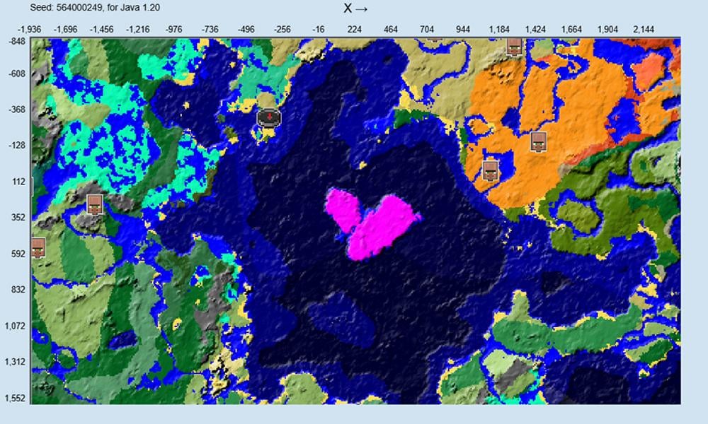 ハート型のキノコ島
