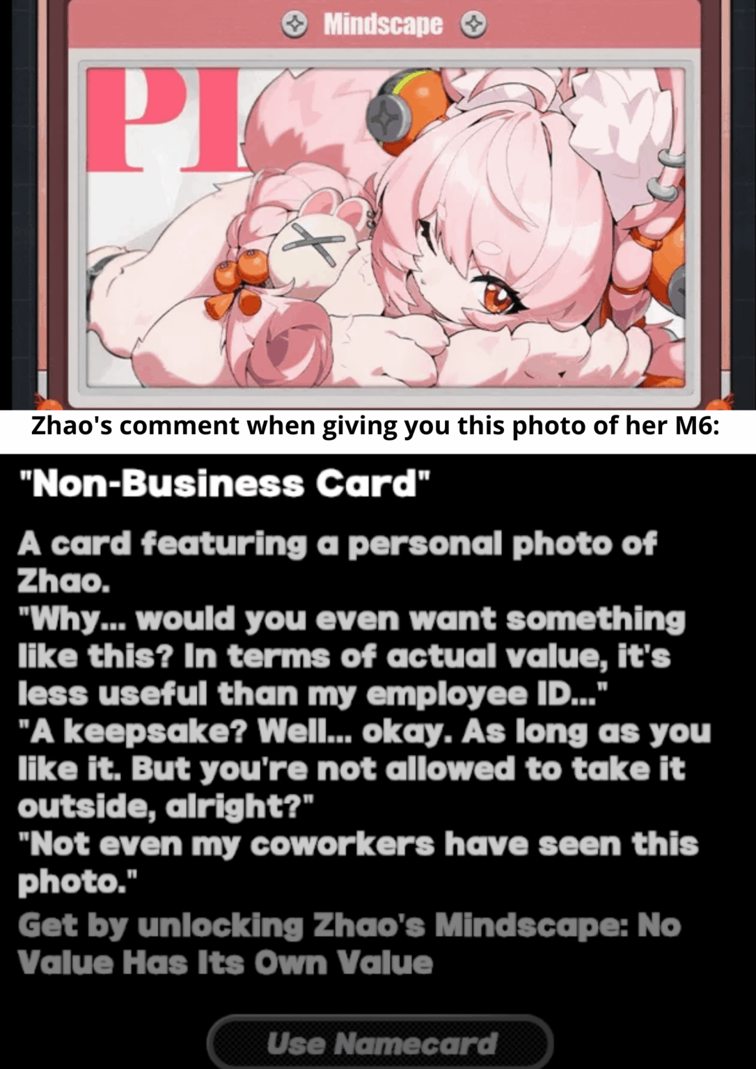 ザオがどのようにして M6 でそのような写真を撮ったのか疑問に思っている人を見たことがあります。答えは、ワイズ/ベルが彼女に求めたということです。