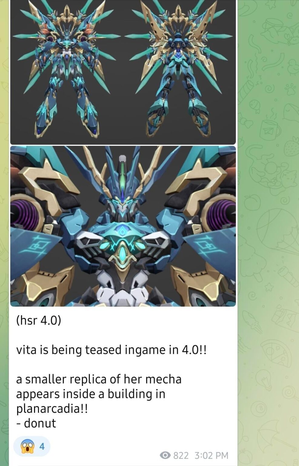 4.0 特定のキャラクターのメカのレンダリング (Doughnut Leaker 経由)