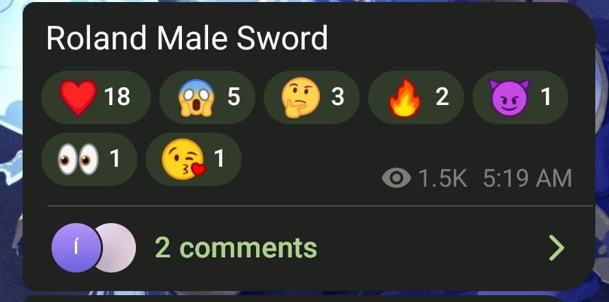 メロ経由の新しいキャラクター武器タイプ