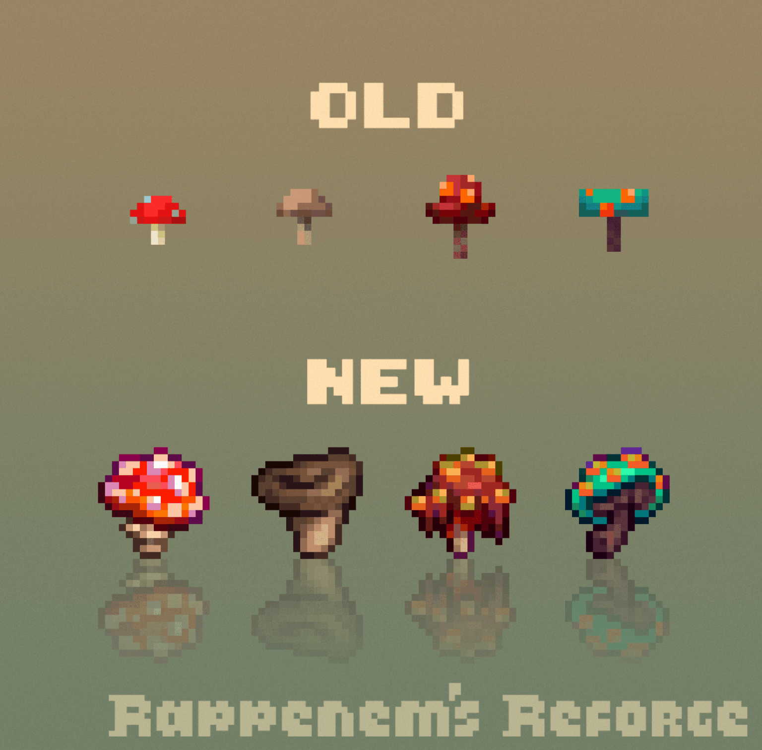 私のテクスチャ パックのキノコのレスプライト、皆さんはどう思いますか?