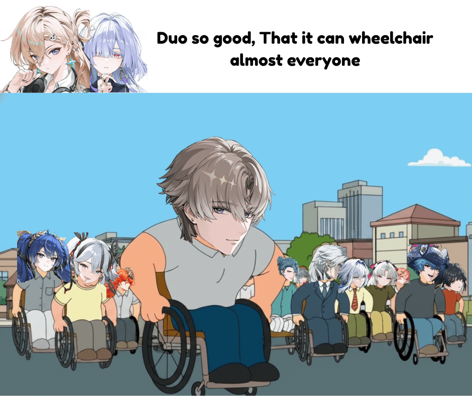 車椅子の二人組