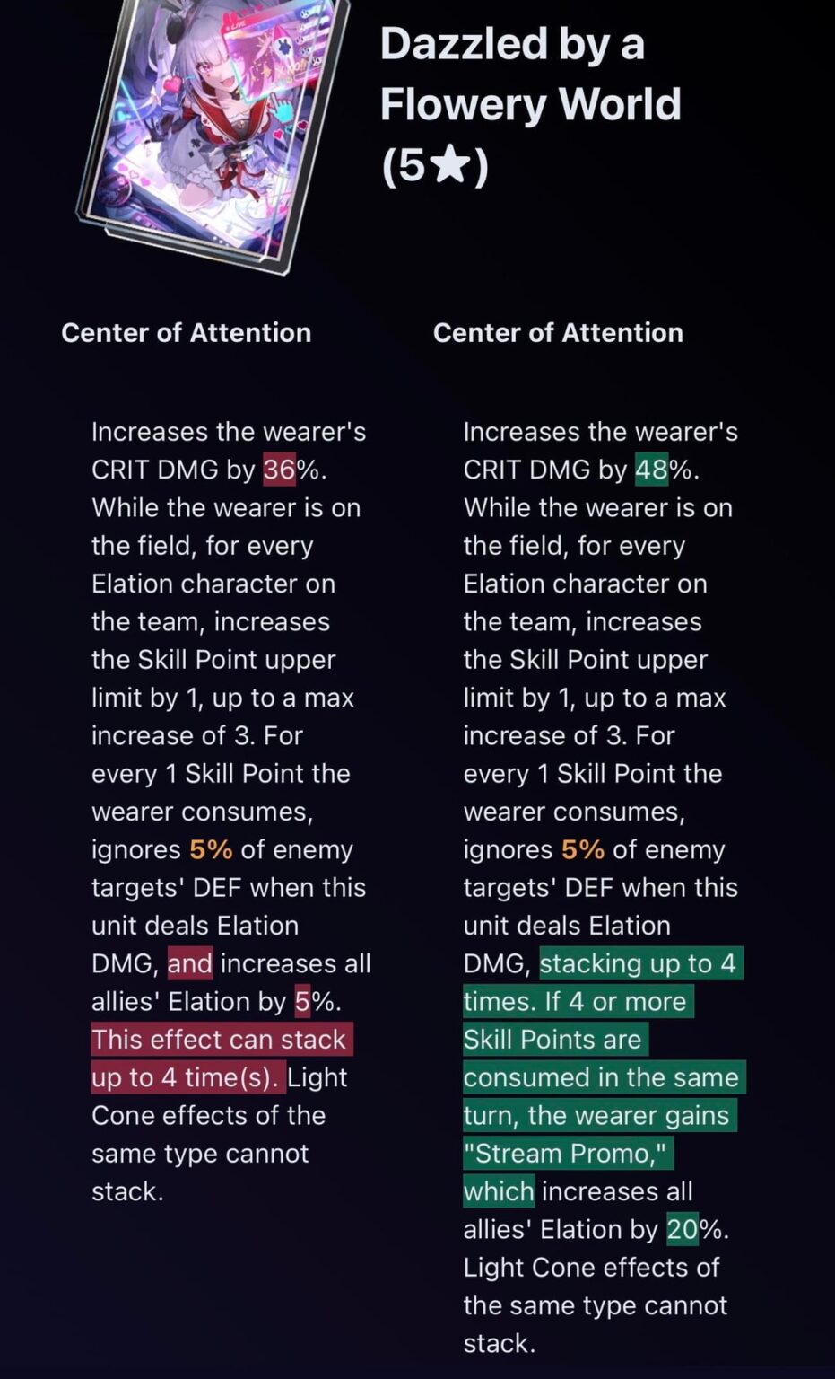 4.0v3 のライトコーンの変更 (Hakush.in 経由)