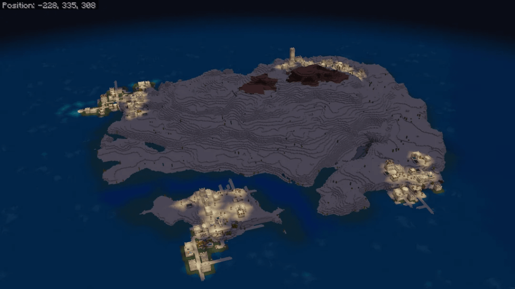 1 つの島に 4 つの村